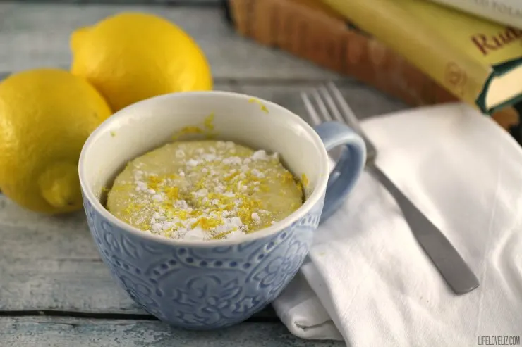 Lemon Mug Cake is a quick dessert recipe that will get you in and out of the kitchen in record time. Light and fluffy but baked in the microwave!