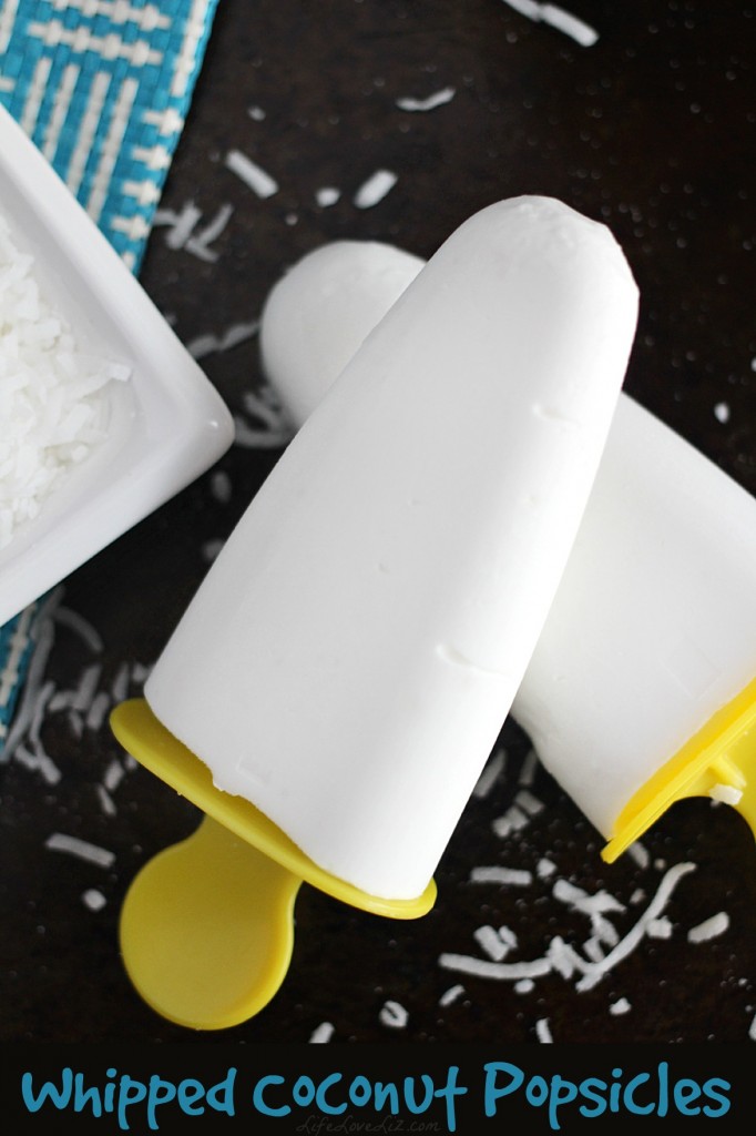 Whipped Coconut Popsicles are silky smooth and creamy like a creamsicle without the dairy!  A Delicious dairy-free summer treat.