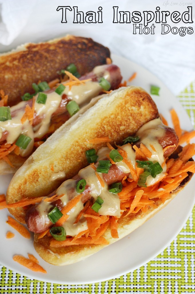 Thai Inspired Hot Dogs are an easy and gourmet lunch idea everyone will love!