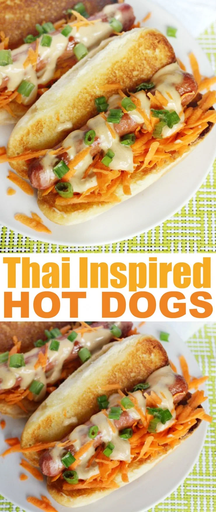 Thai Inspired Hot Dogs are an easy and gourmet hot dog lunch idea everyone will love!