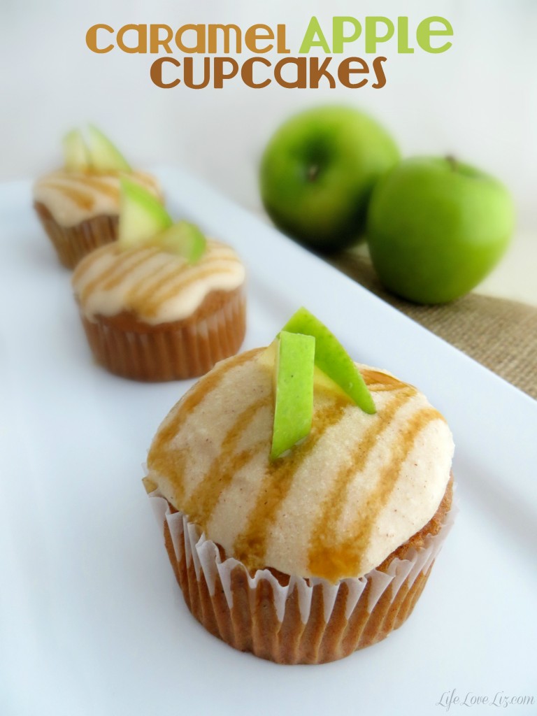These Caramel Apple Cupcakes are a fun and fresh tasting dessert perfect for fall that everyone will love.