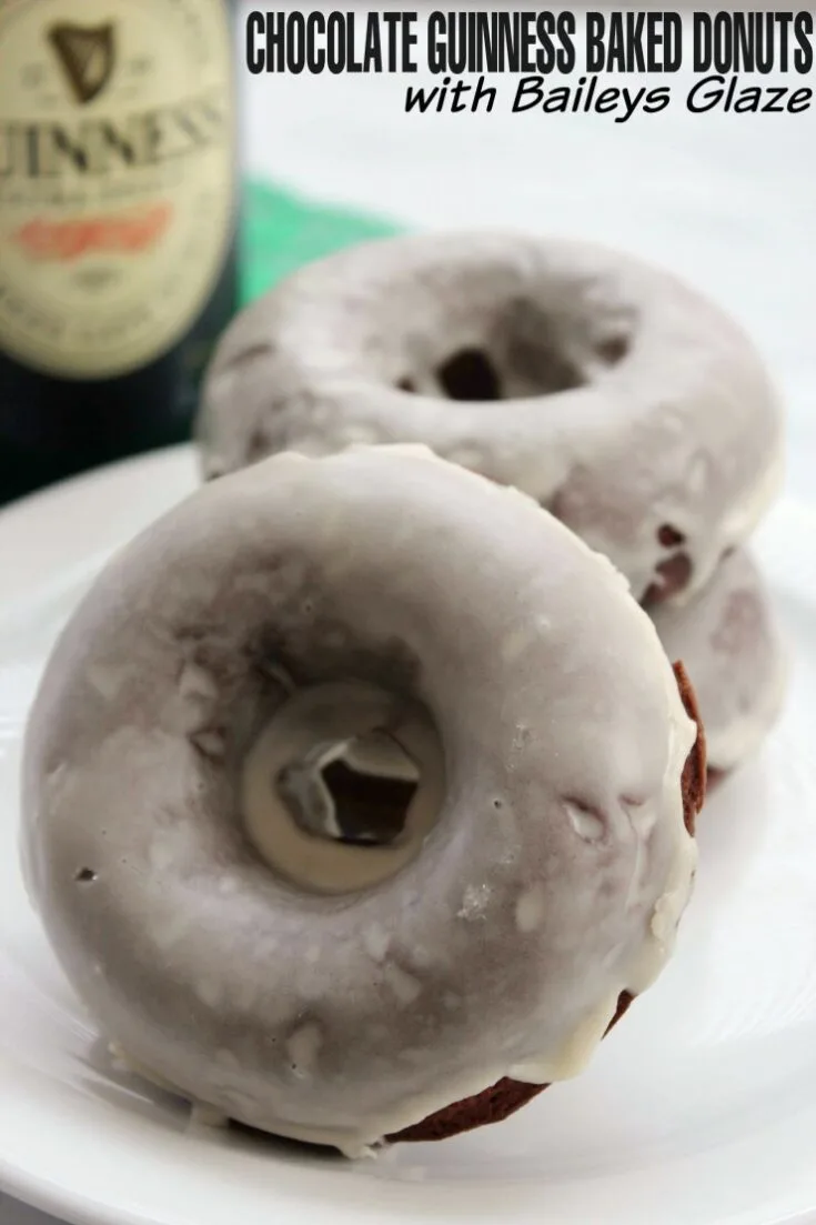 Chocolate Guinness Baked Donuts with Baileys Glaze