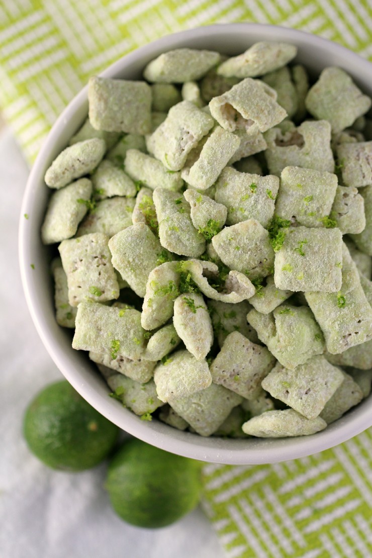 Enjoy the taste of Key Lime Pie with these super easy Key Lime Muddy Buddies!