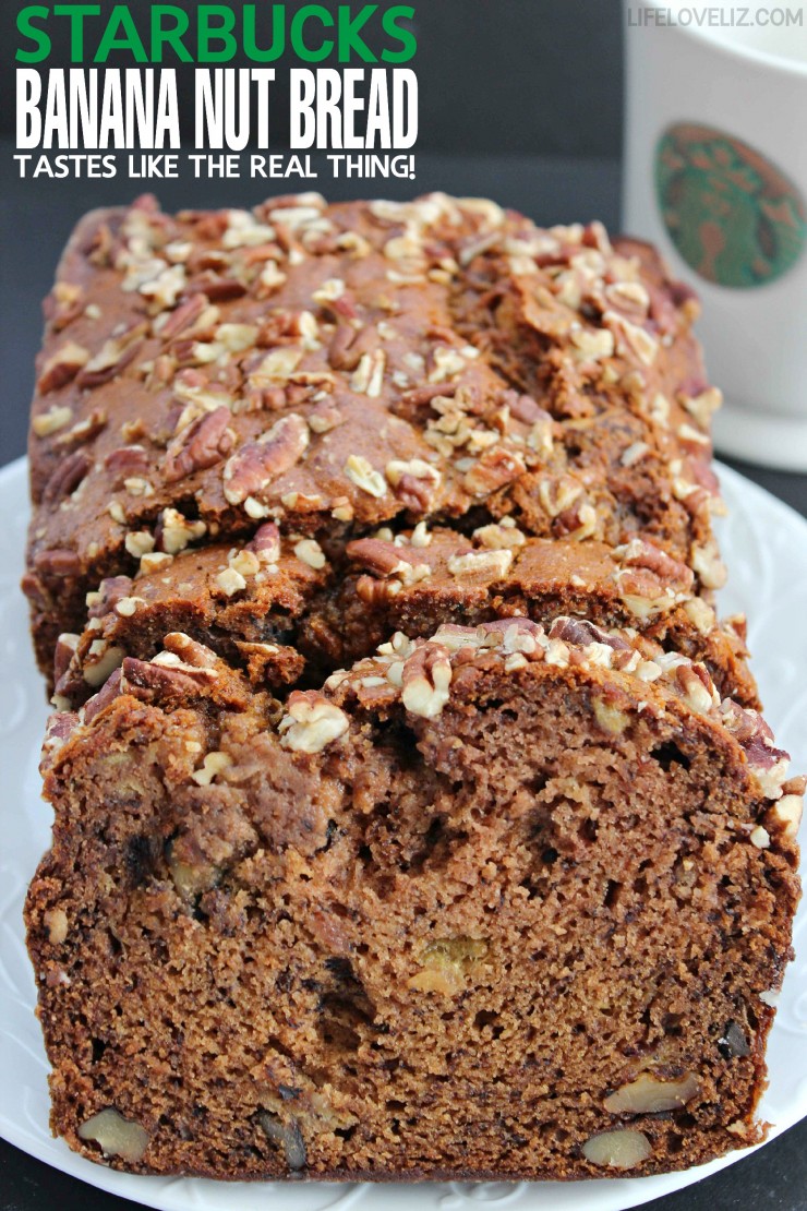 Starbucks copycat banana nut bread tastes just like the real thing! This recipe is a keeper!