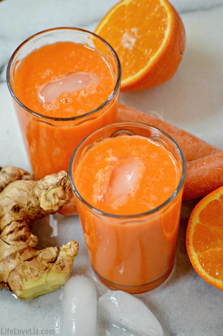 Carrot, Tangelo & Ginger Juice is a beverage made from fresh produce perfect for cooling down from the summer heat!