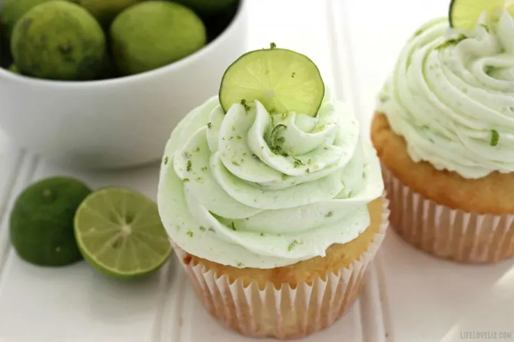 These Key Lime Cupcakes are a fun take on a traditional key lime pie topped off with luscious fluffy key lime buttercream.