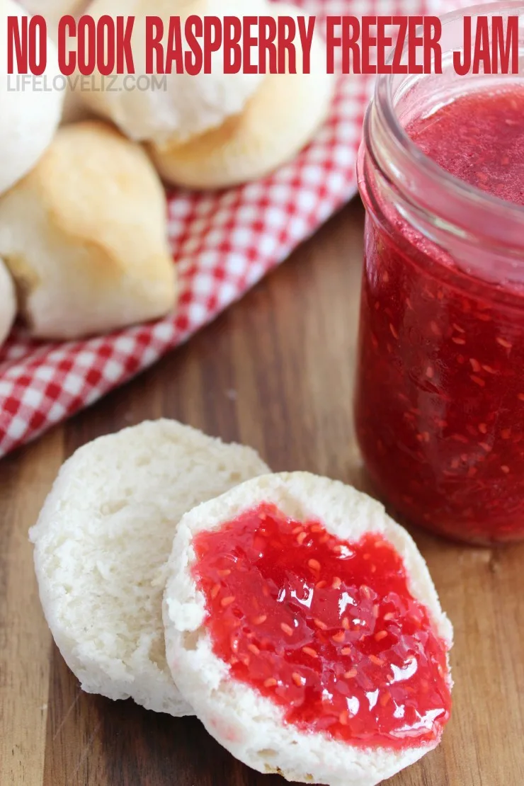 This No Cook Raspberry Freezer Jam is the perfect way to presrve those amazing summer berries.
