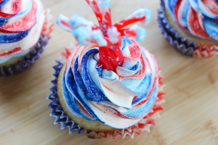 Fourth of July Firecracker Cupcakes