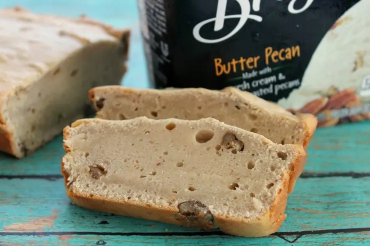 This 2 ingredient ice cream bread is super easy to make and results in a delicious and moist bread that is lightly flavoured.