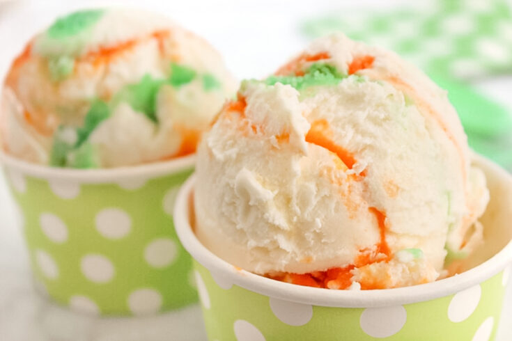 Jello Swirl Ice Cream