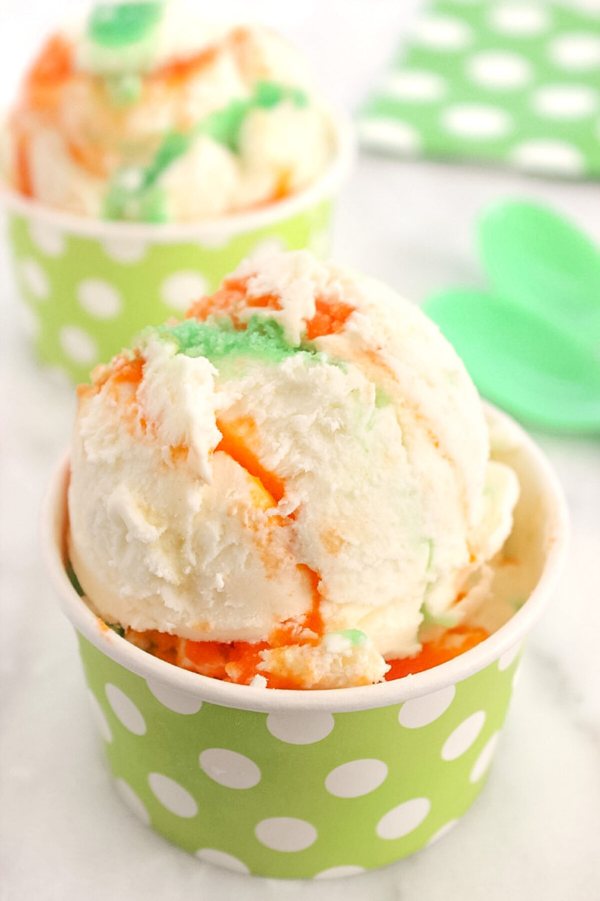 Make colourful no churn Jello Swirl Ice Cream with just 4 ingredients. Creamy, fruity, fun to make, and perfect for summer parties.