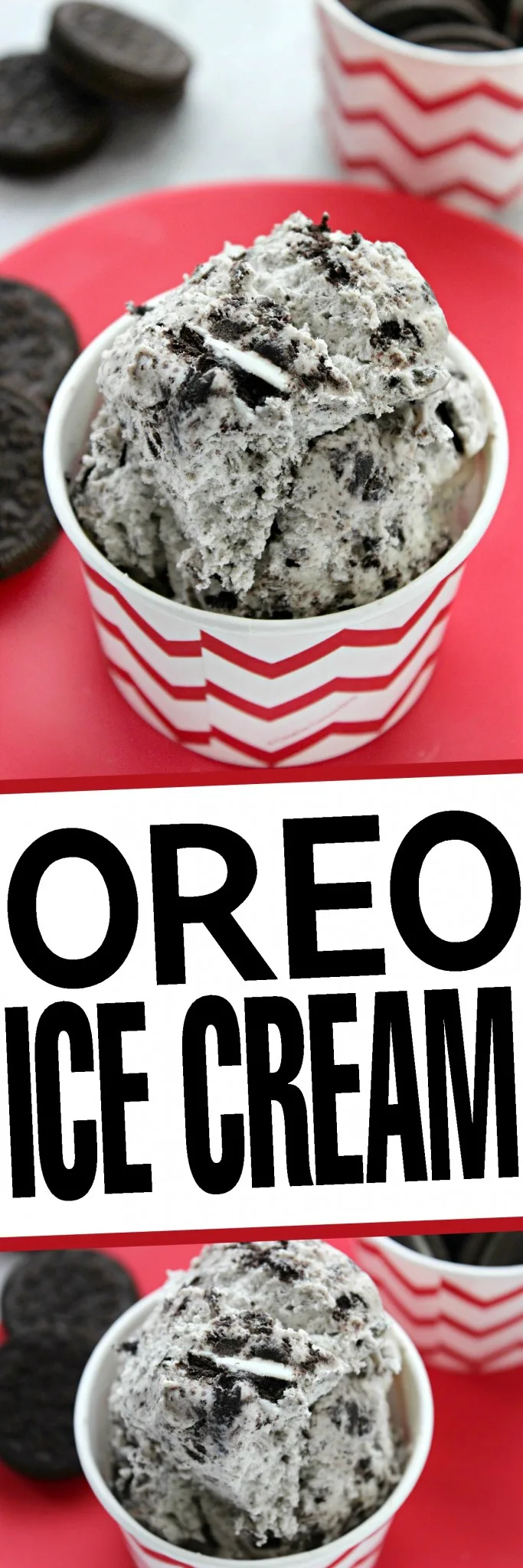 This No Churn Oreo Ice Cream is a delectable cookie filled frozen treat perfect for enjoying all summer long!