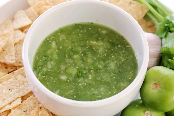Salsa Verde is a classic summer accompaniment for tortilla chips - a perfectly fresh appetizer recipe! 