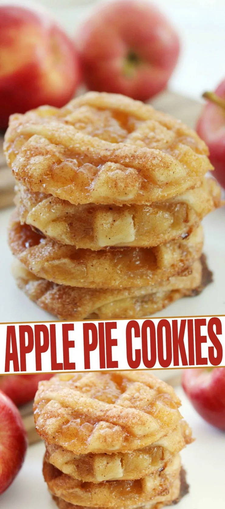 These apple pie cookies are a bite size dessert with all the flavour of apple pie!