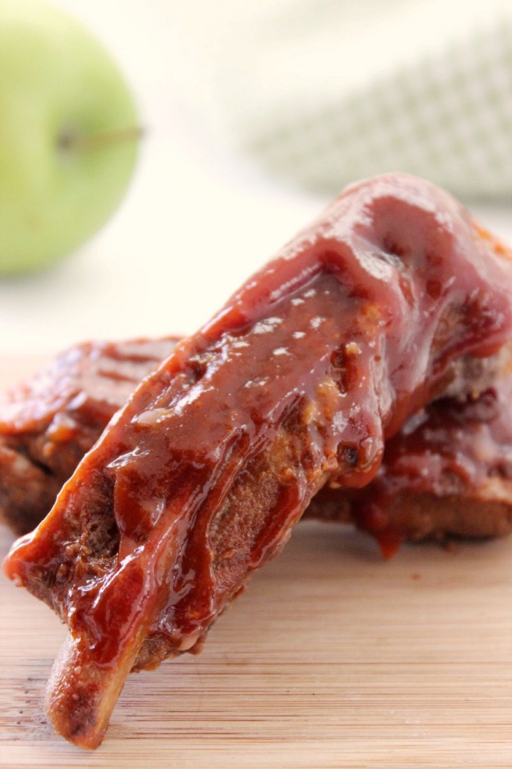 These Applesauce BBQ Slow Cooker Spareribs are going to blow you away. Finger-licking good, tender ribs cooked to perfection in your crock pot with amazing barbecue flavor!