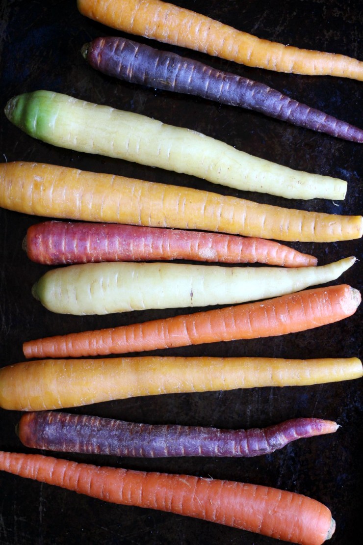 These Roasted Rainbow Carrots are a simple and delicious vegetable side dish. Everyone will love this healthy recipe!