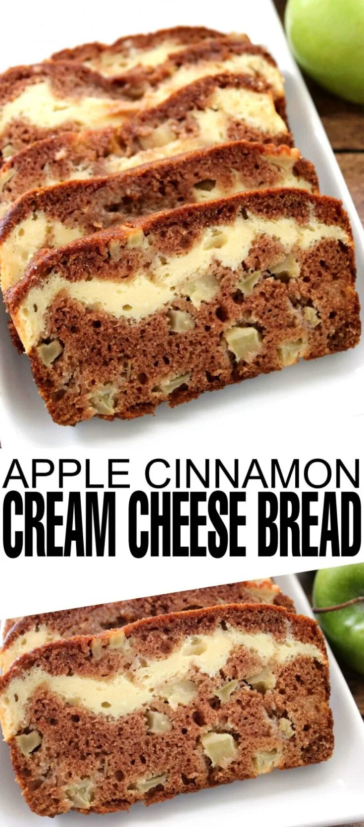 Apple Cinnamon Cream Cheese Bread