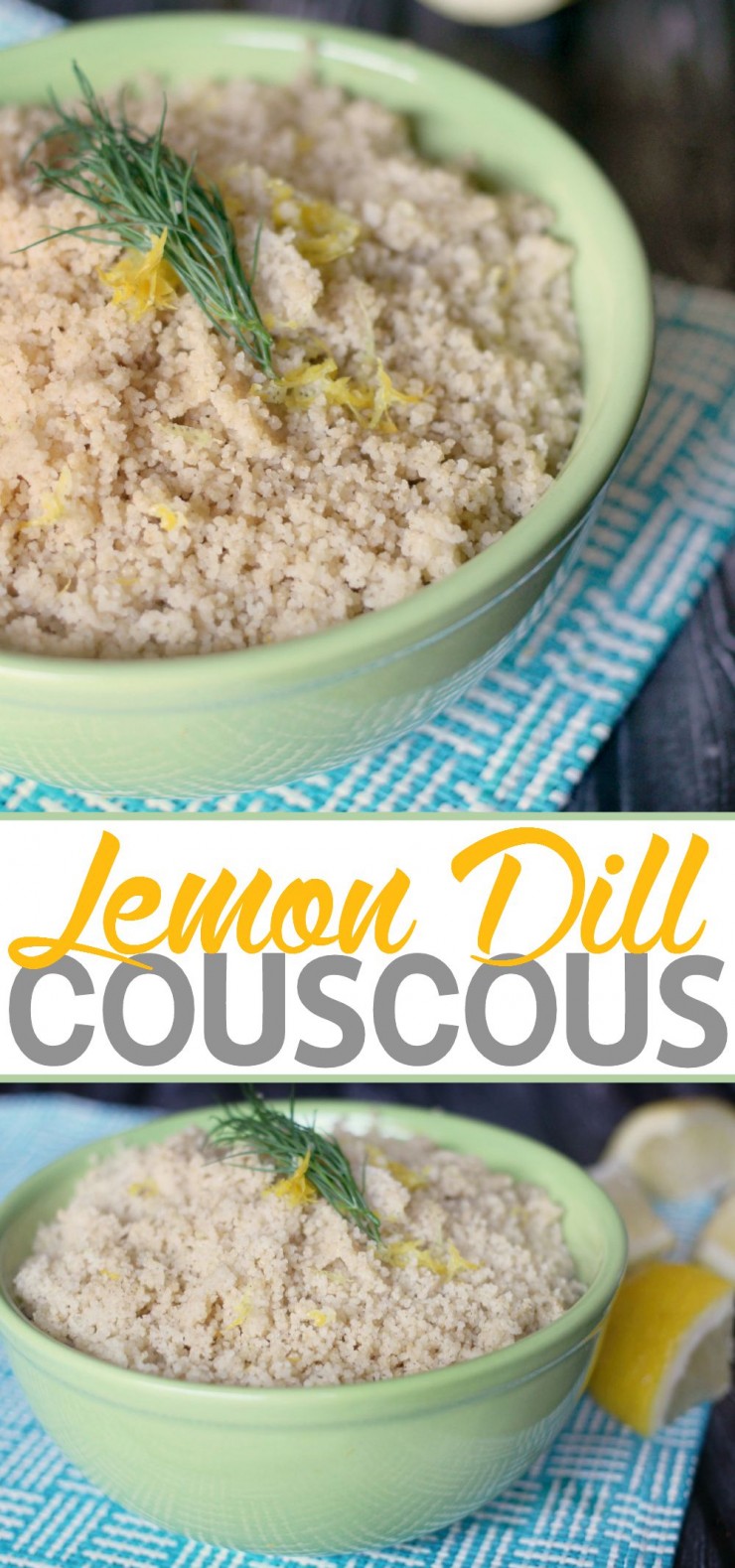 This Lemon Dill Couscous recipe is simple and delicious, a perfect and healthy side dish!