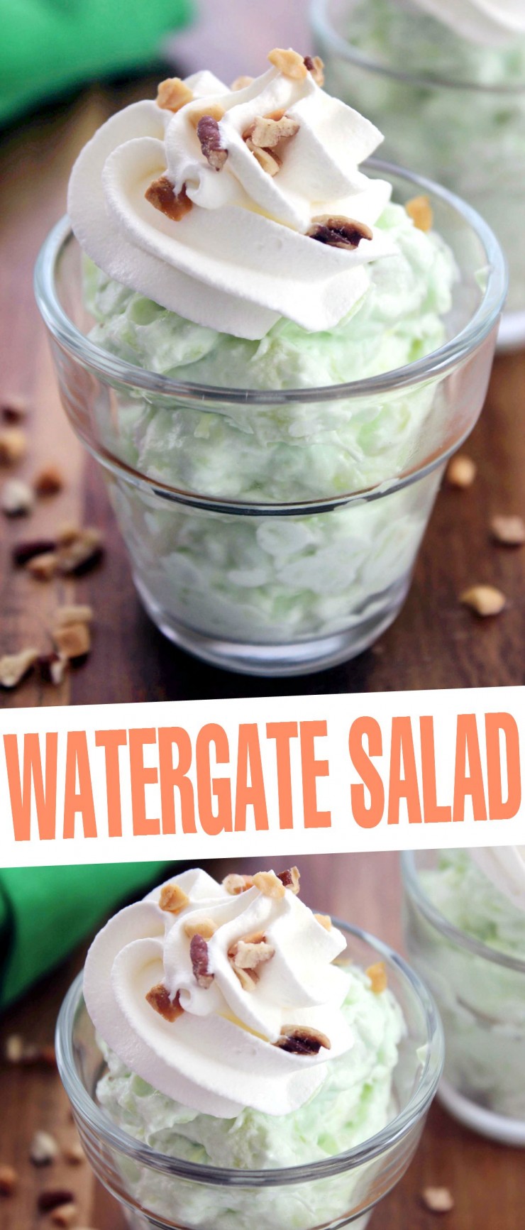 This Watergate Salad is a popular choice for picnics and summer bbq parties. It's a classic recipe for the whole family to enjoy!