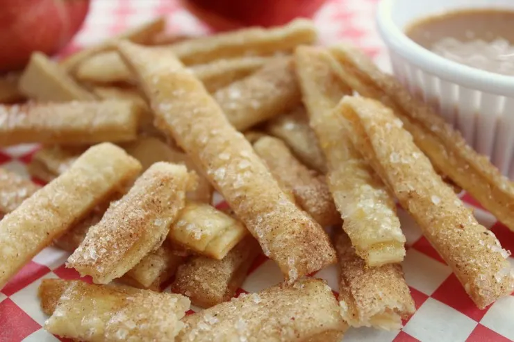 These Apple Pie Fries are a fun dessert that look like french fries but taste like apple pie!