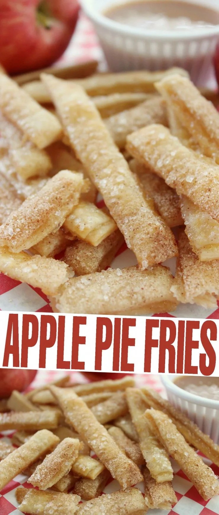 These Apple Pie Fries are a fun dessert that look like french fries but taste like apple pie!