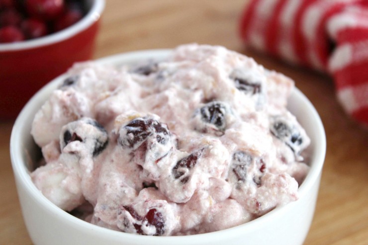 Cranberry Fluff Salad is an easy holiday side dish perfect for Thanksgiving and Christmas dinner. A luscious combination of cranberries, pineapple, whipped topping and marshmallows.