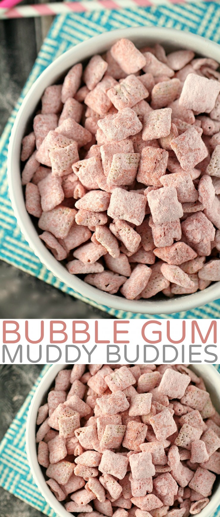 Bubble Gum Muddy Buddies - Life Love Liz www.lifeloveliz.com/ bubble-gum-muddy-buddies Bubble Gum Muddy Buddies are an addictive snack perfect for kids birthday parties or just for a little nostalgia!