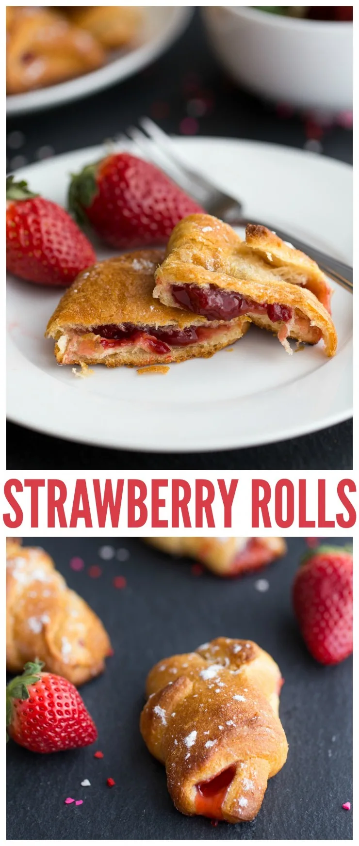 These strawberry rolls are an easy breakfast treat that can easily be dessert and made quickly enough to satisfy any sweet tooth!