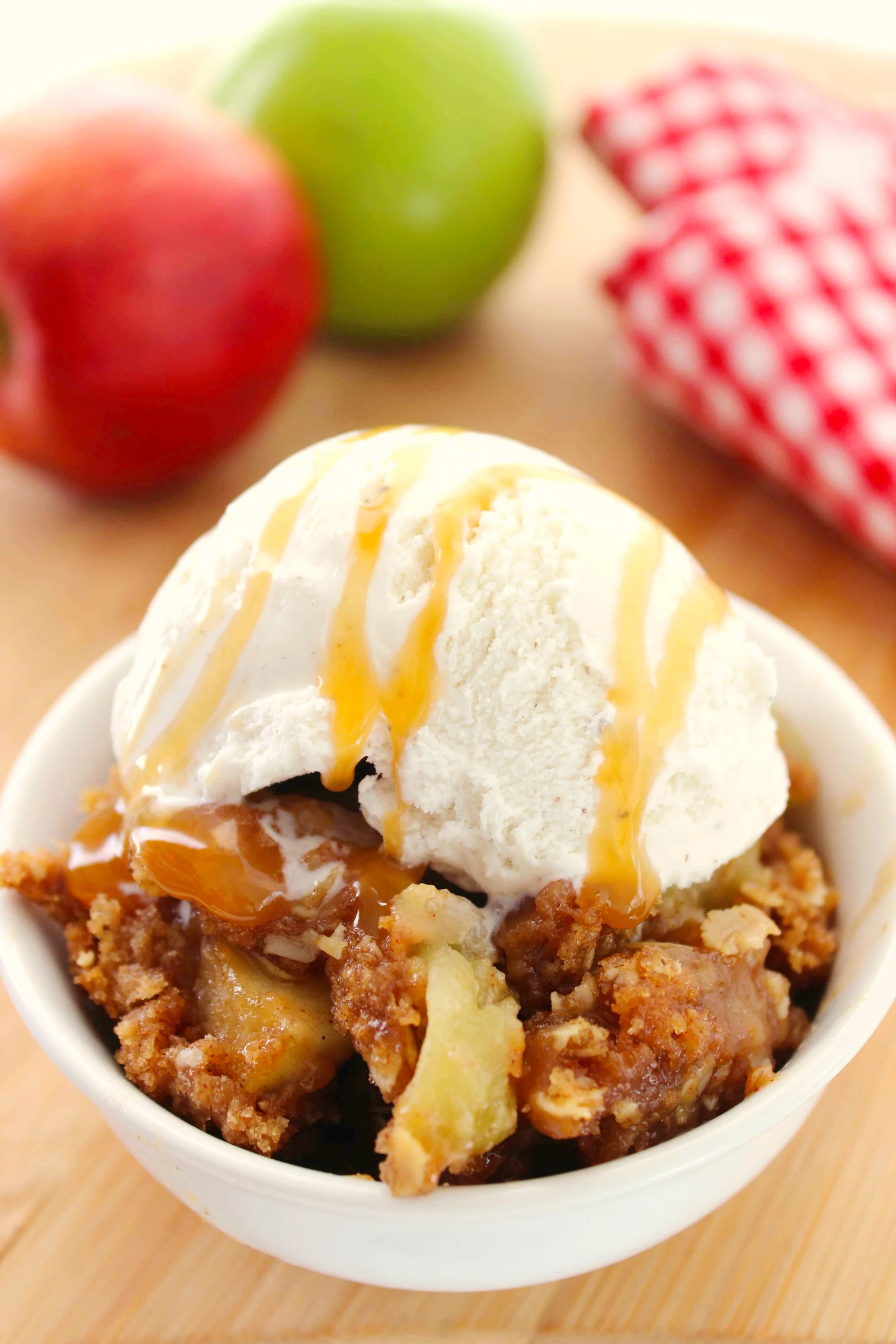 This Old Fashioned Apple Crisp recipe is definitely the best of the best. Sweet slightly spiced apples topped with an amazing crumble - just like your Grandma always made! 