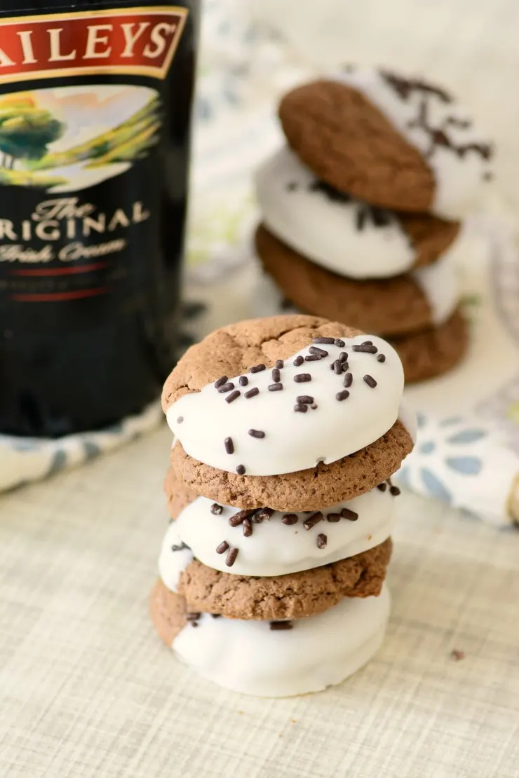 Bailey's Chocolate Dipped Cookies