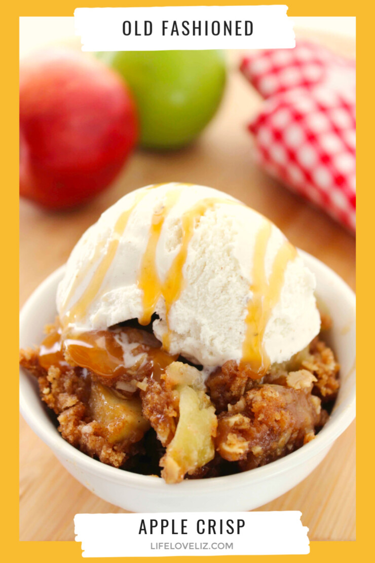 This Old Fashioned Apple Crisp recipe is definitely the best of the best.  Sweet slightly spiced apples topped with an amazing crumble - just like your Grandma always made! 