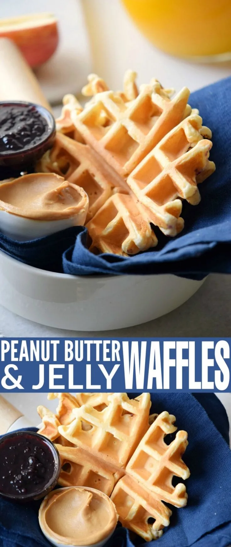 Peanut Butter Jelly Waffles