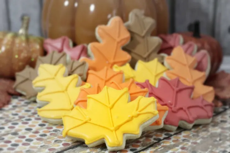 These autumn leaf cookies are almost too pretty to eat. Thankfully these sugar cookies are so delicious and full of flavour you won't feel bad for long!