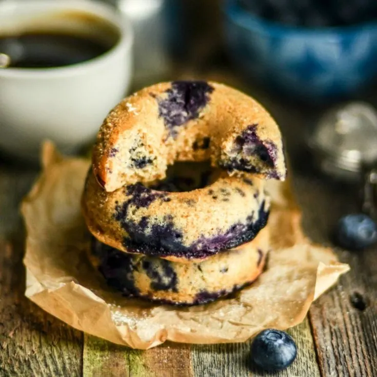 Whole Wheat Baked Blueberry Donut