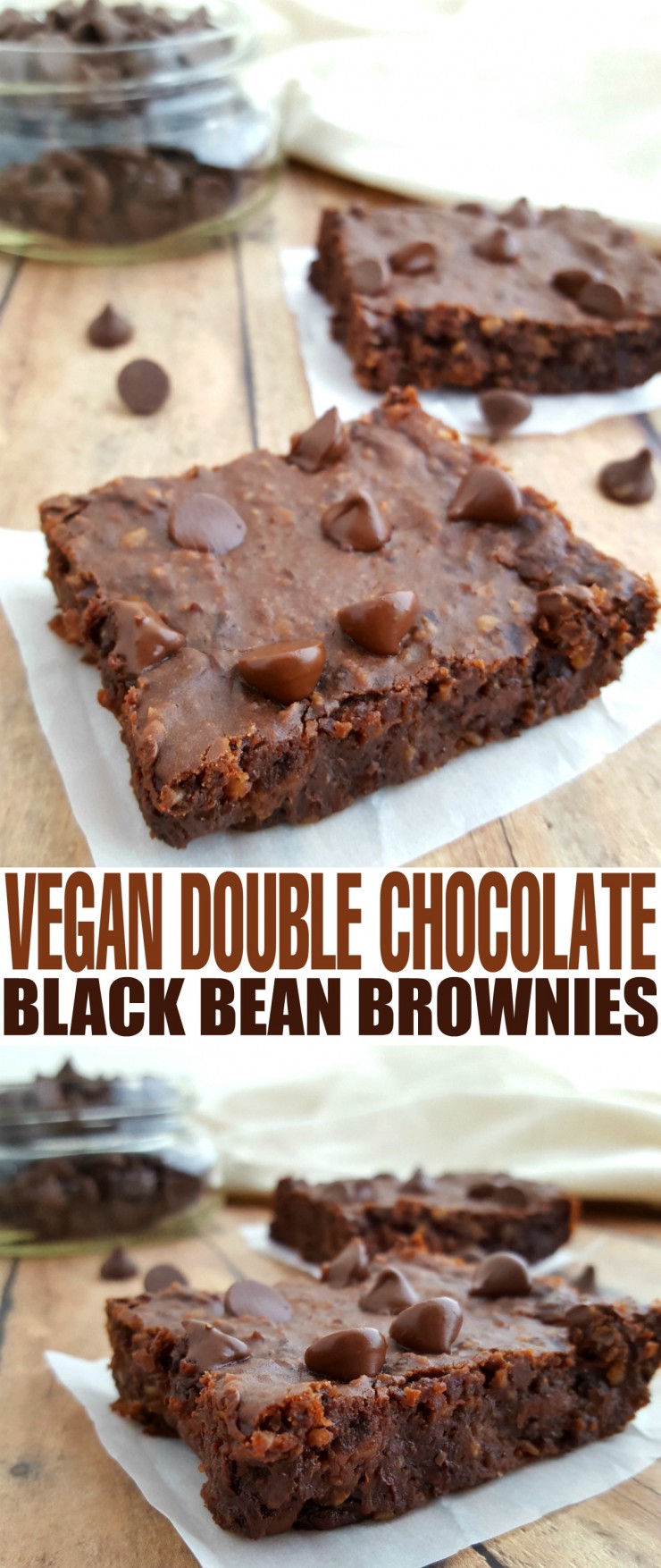 These Vegan Double Chocolate Black Bean Brownies are a healthier take on the traditional brownie. It's a wonderful treat for vegans but everyone else is sure to love it too!