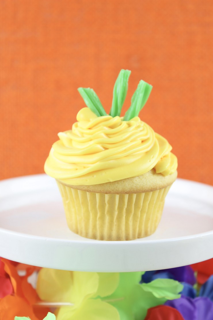 These Pineapple Cupcakes are super adorable, don't you think? Perfect for any summer or Hawaiian themed party, everyone are sure to love these cute desserts.