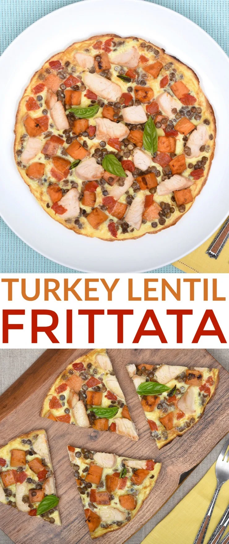 Protein-Packed Turkey Lentil Frittata is a healthy meal the whole family will enjoy for breakfast, lunch or dinner.