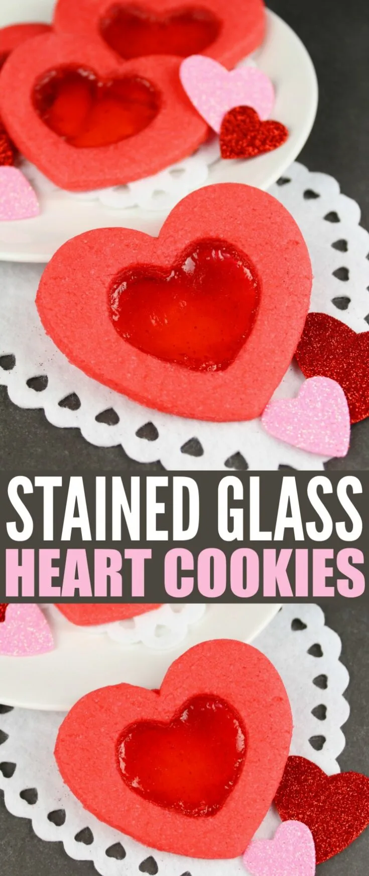 Stained Glass Heart Cookies