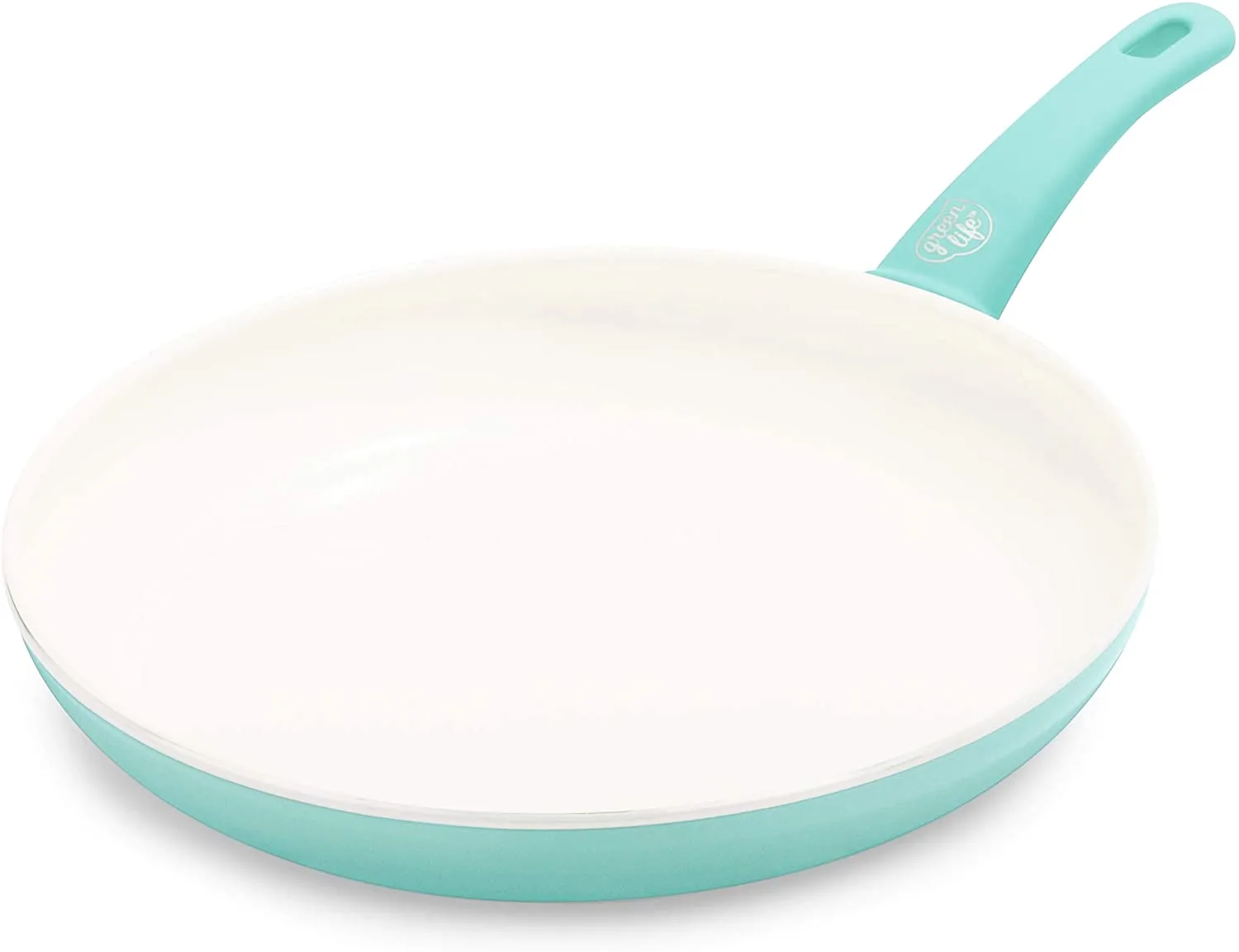 GreenLife Ceramic Frying Pan, 12", Turquoise
