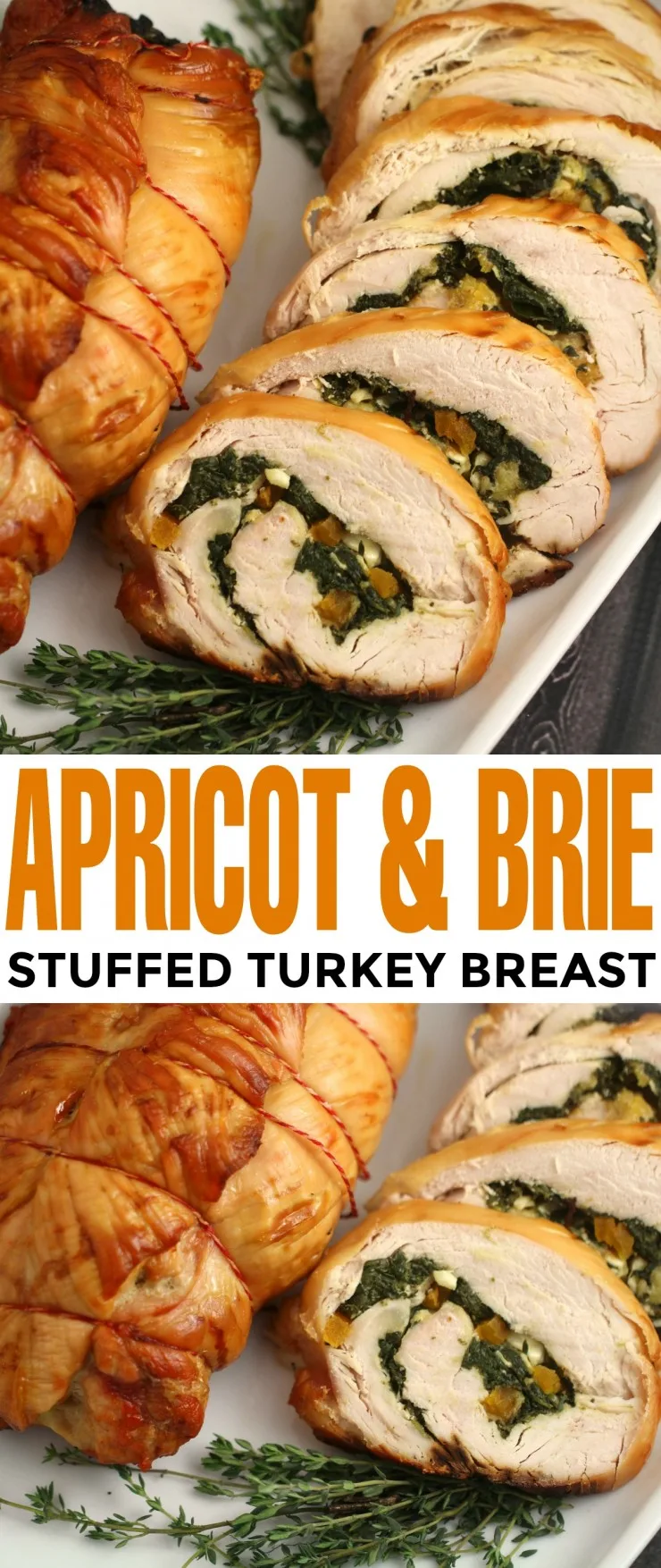 Today I am sharing with you my recipe for apricot and brie stuffed turkey breast. This turkey recipe is easy to prepare but has such a stunning presentation that it can easily go from weekday meal to a dinner party show stopper.