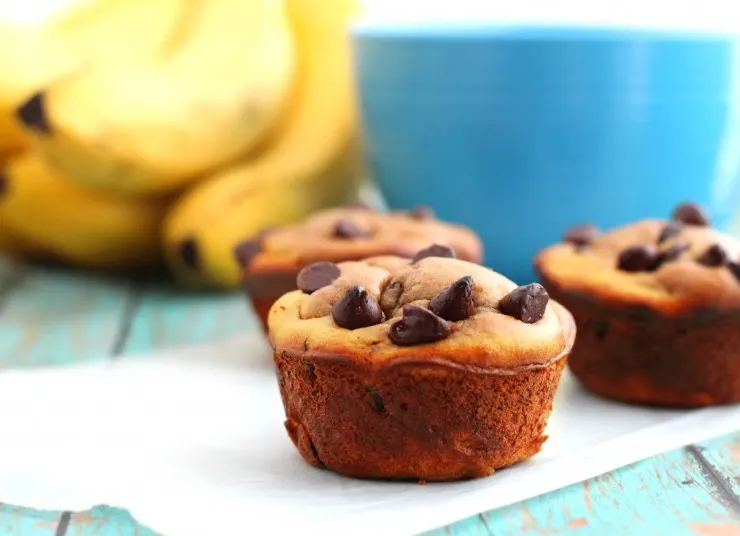 These Grain Free Peanut Butter Banana Blender Muffins are an easy and healthy breakfast option the whole family can enjoy.