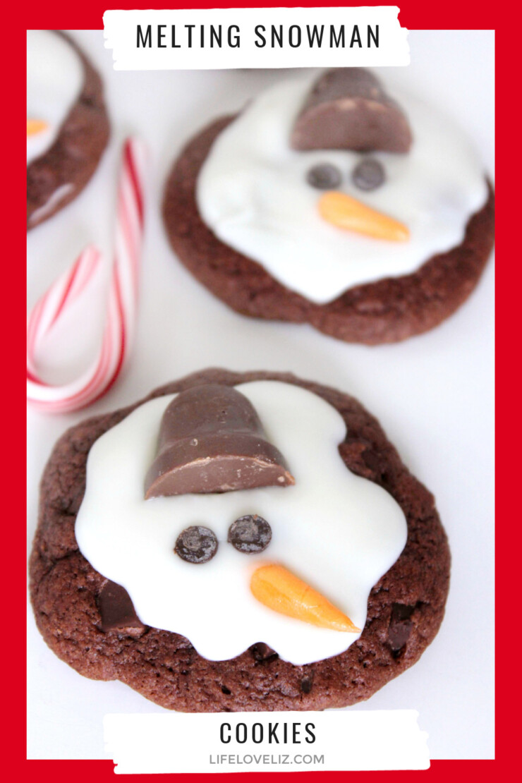 These Melting Snowman Cookies are a precious and tasty Christmas cookie that is perfect for holiday parties with kids!