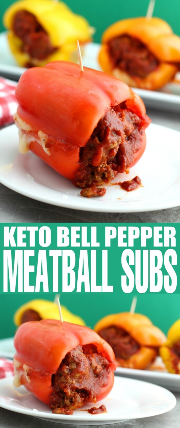 Keto Bell Pepper Meatball Subs