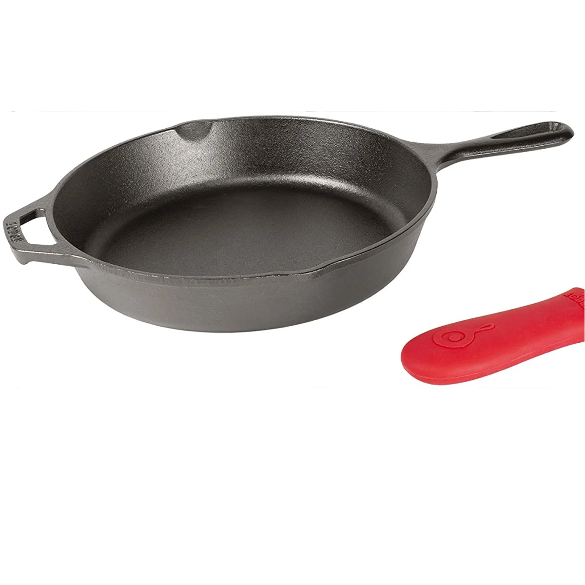 Lodge Cast Iron Skillet, Pre-Seasoned with Silicone Hot Handle Holder