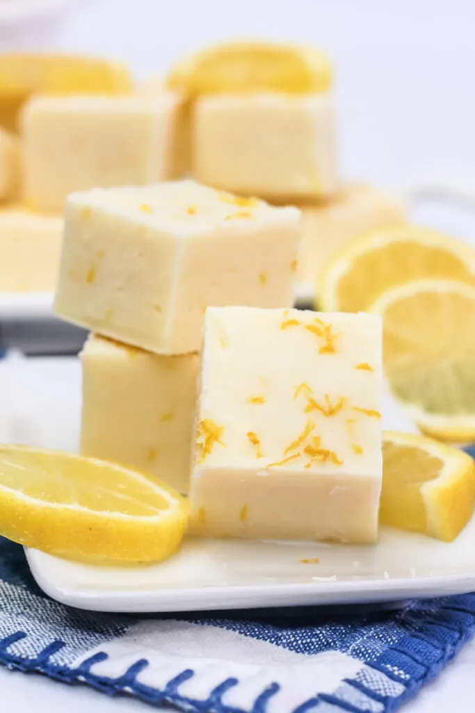 This Easy Lemon Fudge Recipe is a simple and super quick lemon dessert; this quick fudge is bursting with fresh and zesty lemon flavour.