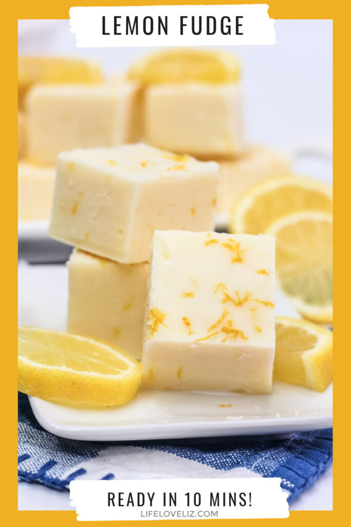 This Easy Lemon Fudge Recipe is a simple and super quick lemon dessert; this quick fudge is bursting with fresh and zesty lemon flavour.