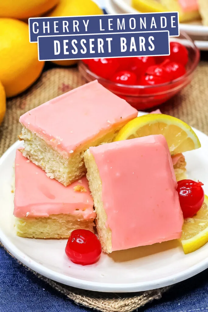 This easy Cherry Lemonade Bars recipe results in a sweet but tart bar smothered in a cherry flavoured glaze. A new favourite dessert bar!