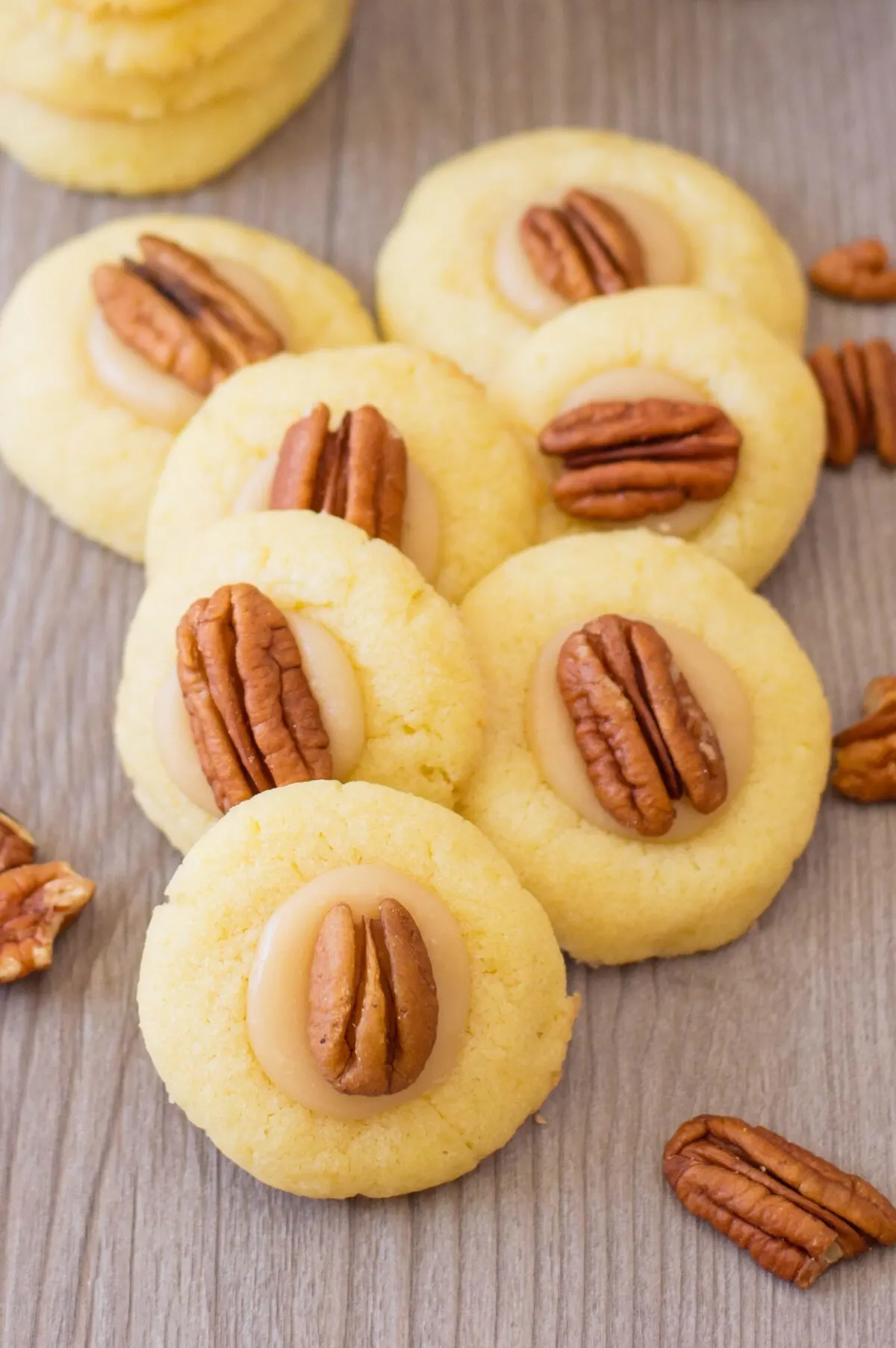 These pecan thumbprint cookies are easy to make and taste wonderful! They're perfect for holiday parties - or any day of the year, really.