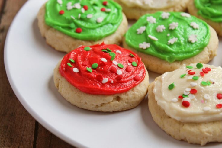Lofthouse Style Christmas Frosted Sugar Cookies