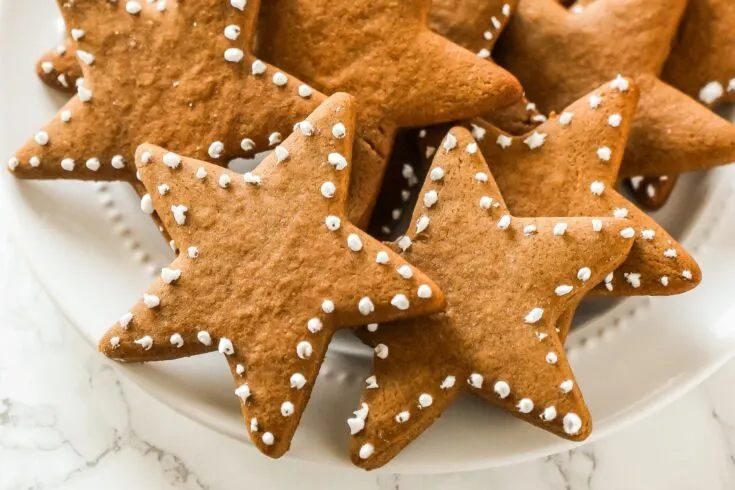 Christmas Gingerbread Star Cookies